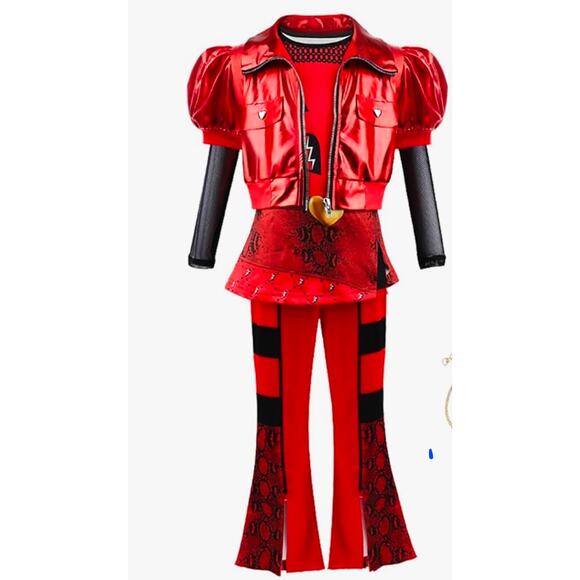 Descendants 4 Rise of Red Costume 3 piece set size 5/6 - Picture 6 of 6
